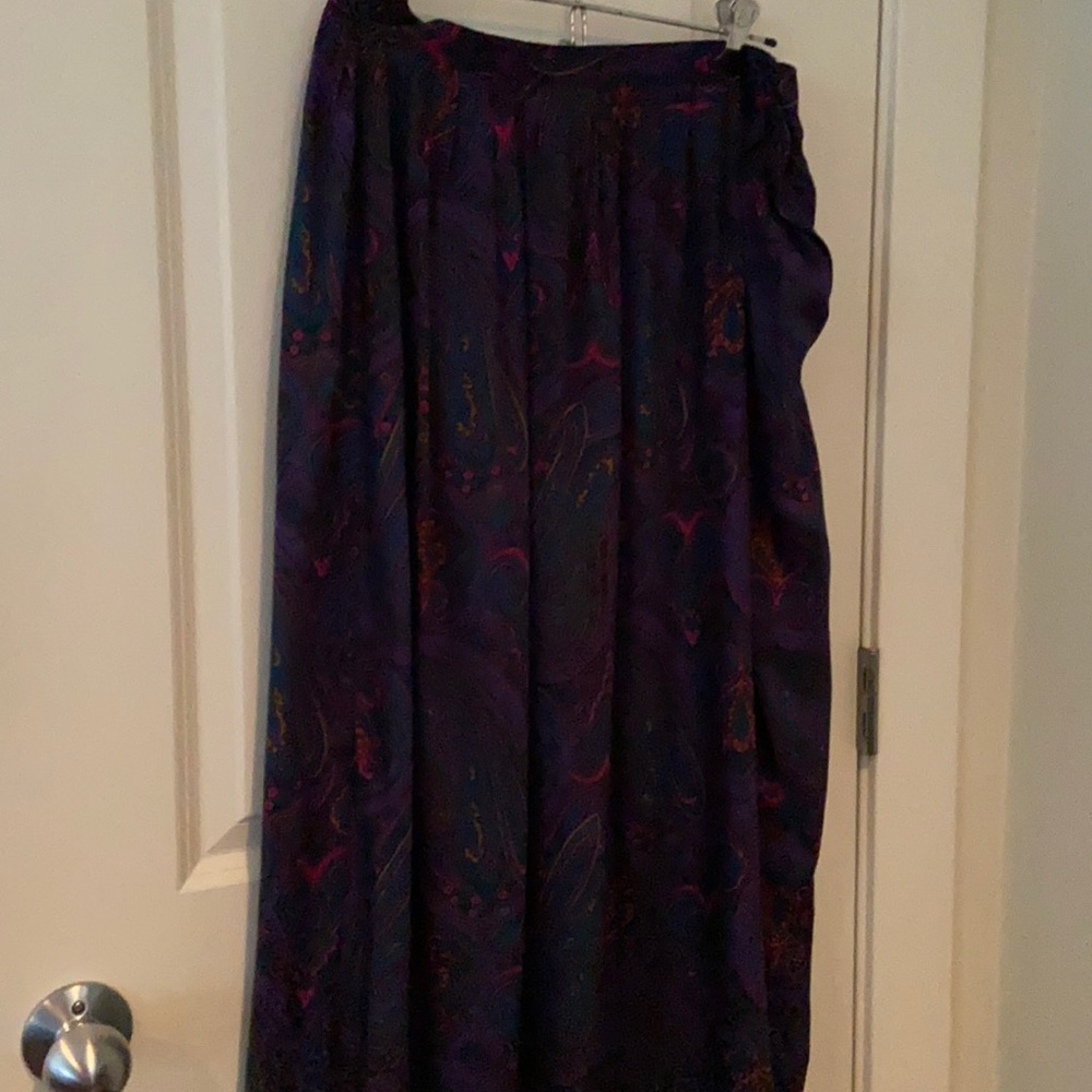 Classic Challis paisley skirt in jewel tones.